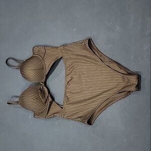 Shade & Shore Black Cut Out One Piece Swimsuit 36B